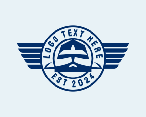 Airplane Wings Aviation Logo