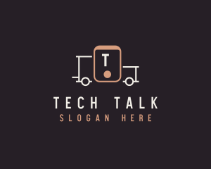 Cellphone - Mobile Delivery Truck Vehicle logo design