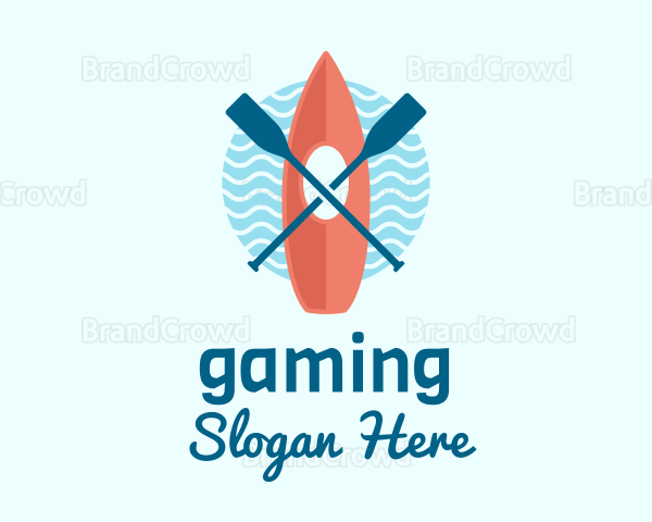 Kayaking Canoe Boat Logo