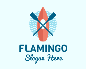 Kayaking Canoe Boat Logo