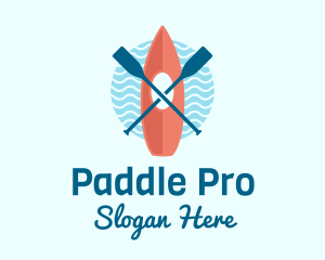 Kayaking Canoe Boat logo design