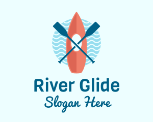 Rowing - Kayaking Canoe Boat logo design