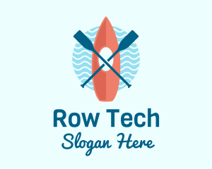 Kayaking Canoe Boat logo design