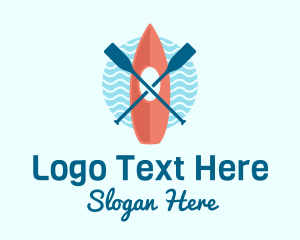 Kayaking Canoe Boat Logo