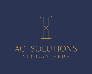 Golden Luxury Letter I logo design