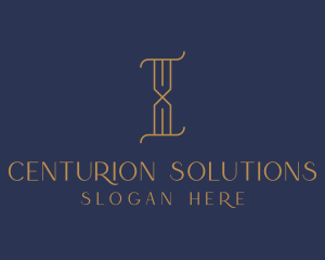 Golden Luxury Letter I logo design