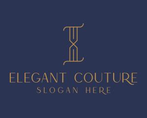 Couture - Golden Luxury Letter I logo design