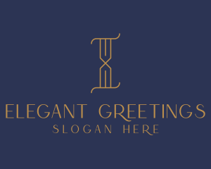 Golden Luxury Letter I logo design