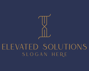 Golden Luxury Letter I logo design