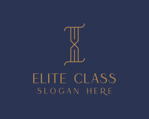 Golden Luxury Letter I logo design