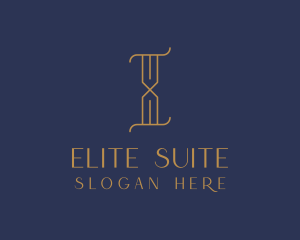 Golden Luxury Letter I logo design