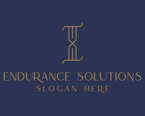 Golden Luxury Letter I logo design