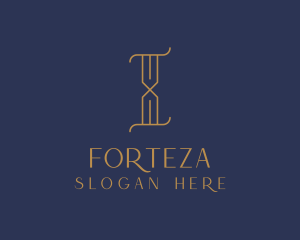 Golden Luxury Letter I logo design