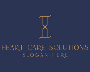 Golden Luxury Letter I logo design