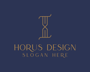 Golden Luxury Letter I logo design