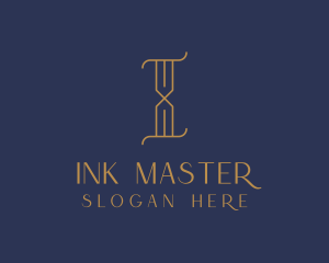 Golden Luxury Letter I logo design