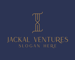 Golden Luxury Letter I logo design