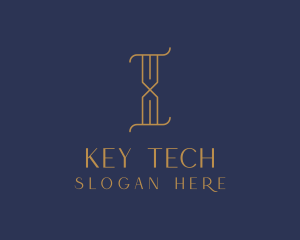 Golden Luxury Letter I logo design