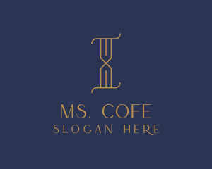 Golden Luxury Letter I logo design