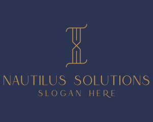 Golden Luxury Letter I logo design