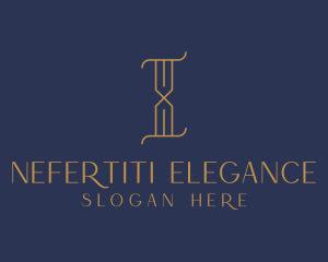 Golden Luxury Letter I logo design