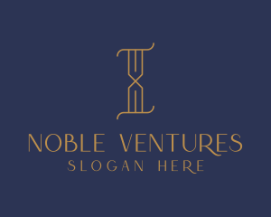 Golden Luxury Letter I logo design