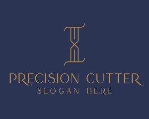 Golden Luxury Letter I logo design