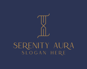 Golden Luxury Letter I logo design