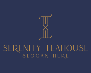 Golden Luxury Letter I logo design