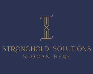 Golden Luxury Letter I logo design