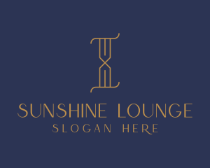 Golden Luxury Letter I logo design