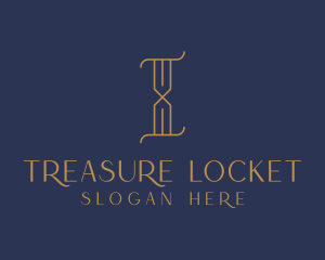 Golden Luxury Letter I logo design