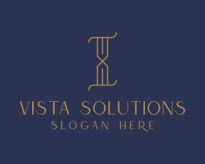 Golden Luxury Letter I logo design