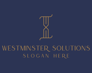 Golden Luxury Letter I logo design