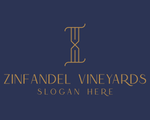 Golden Luxury Letter I logo design