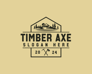 Rustic Mountain Axe logo design