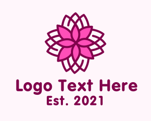 Home Decor - Geometric Flower Spa logo design