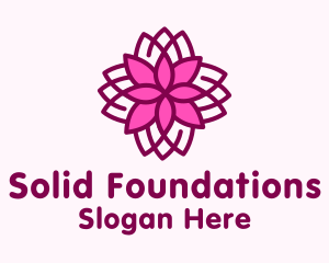 Geometric Flower Spa Logo