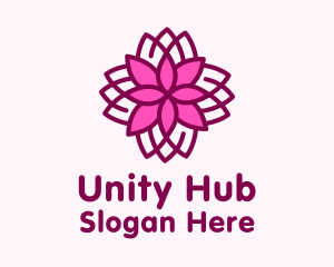 Geometric Flower Spa Logo