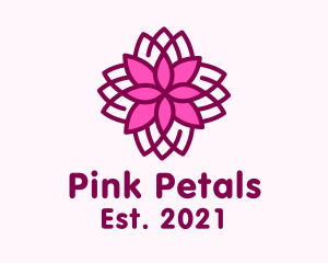 Geometric Flower Spa logo design