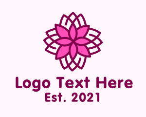 Home Decoration - Geometric Flower Spa logo design