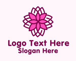 Geometric Flower Spa Logo