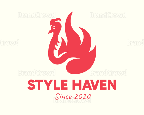 Red Fiery Bird Logo