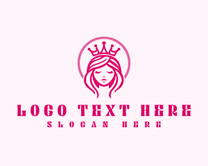 Healing - Princess Crown Girl logo design