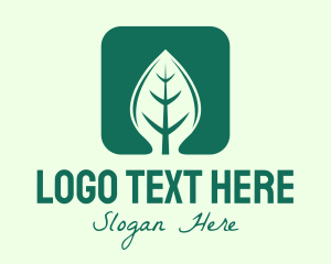 Earth - Green Leaf App logo design