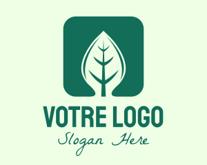 Environment Friendly - Green Leaf App logo design