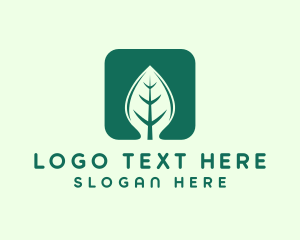 Botany - Green Leaf App logo design