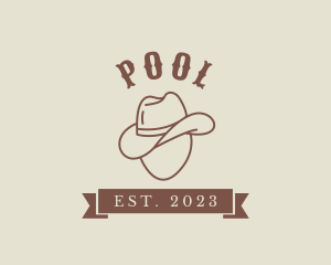 Country - SImple Cowboy Hat Banner logo design