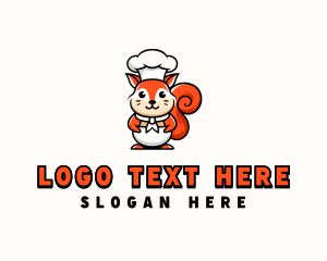 Animal - Squirrel Chef Toque logo design