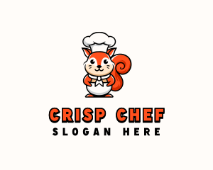 Squirrel Chef Toque logo design